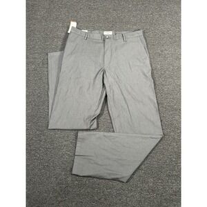 New Dockers Pants Men's 36x34 Gray Herringbone Best Pressed Signature Khaki